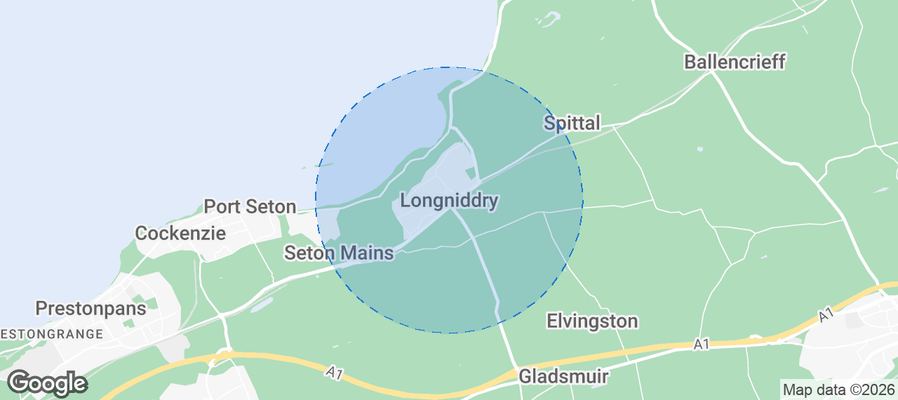 Longniddry Airbnb map